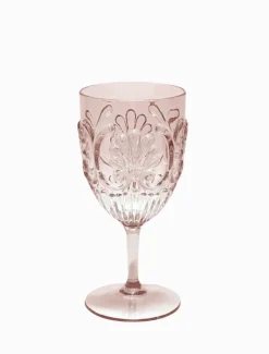 Glassware|Acrylic Tableware*3rd Party Other Acrylic Wine Glass Scollop Blush