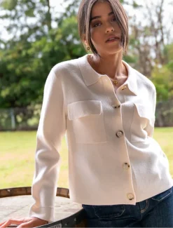 Jackets And Coats|Knits And Jumpers*Zjoosh Alhambra Knit Jacket Ivory