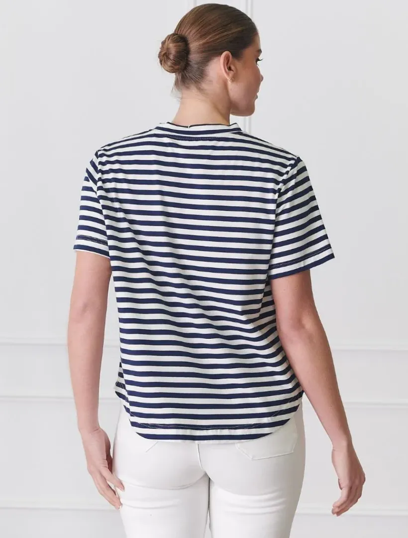 Shirts And Tops*Zjoosh Alice Striped Tee Navy