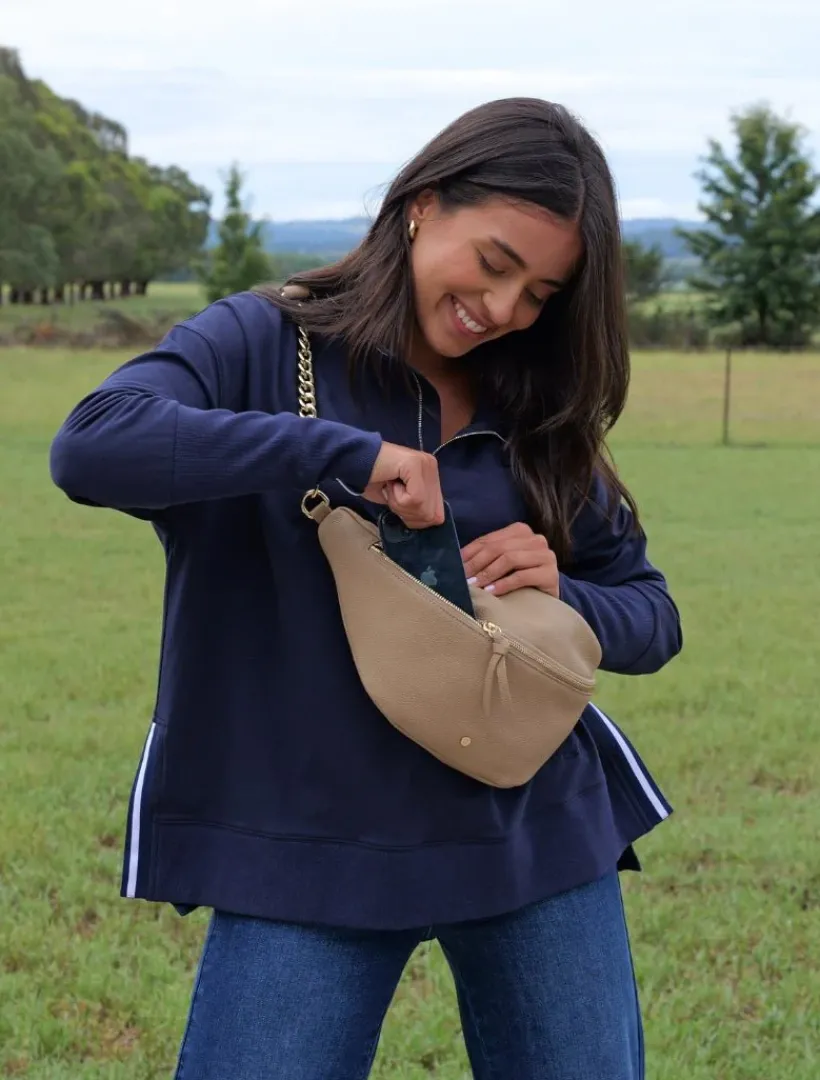 Loungewear|Knits And Jumpers*Zjoosh Alysha Zip Through Sweatshirt Navy