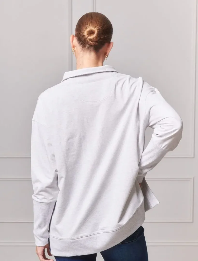 Loungewear|Knits And Jumpers*Zjoosh Alysha Zip Through Sweatshirt Grey