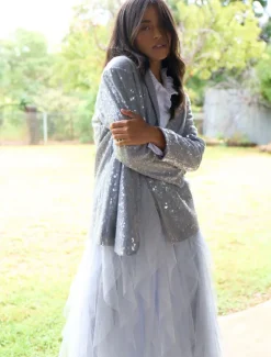 Jackets And Coats*Zjoosh Anais Sequin Jacket Blue