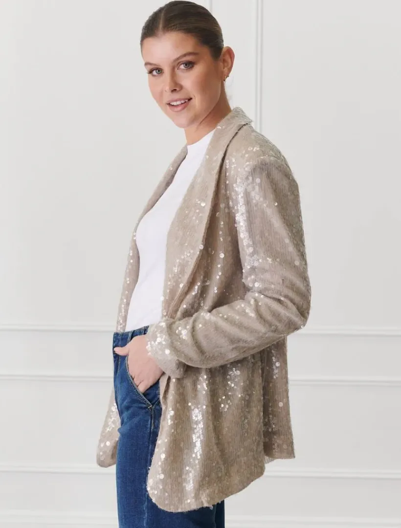 Jackets And Coats*Zjoosh Anais Sequin Jacket Mink