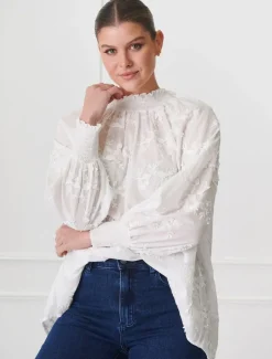 Shirts And Tops*Zjoosh Anya Lace Shirt White
