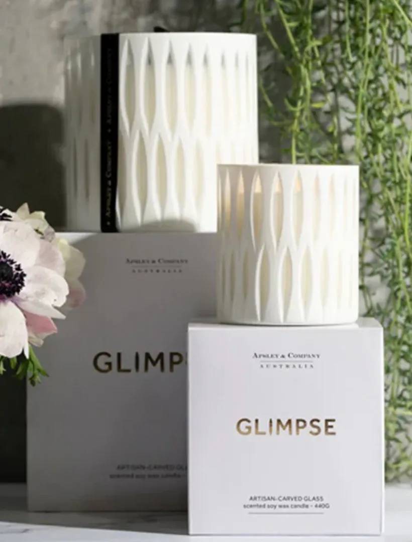 Scented Candles|Apsley*Apsley Glimpse Soy Candle Blanc 440g White
