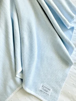 Blankets And Throws*Zjoosh Astor Knit Blanket Duck Egg Blue DuckEggBlue