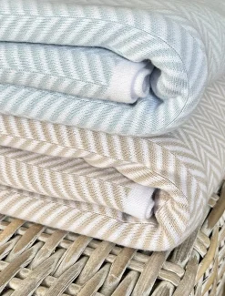 Blankets And Throws*Zjoosh Astor Knit Blanket Duck Egg Blue DuckEggBlue