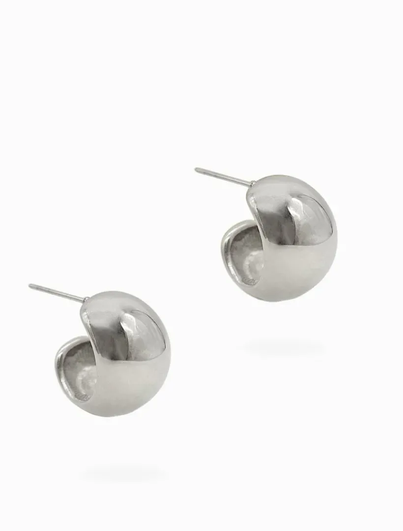Earrings|Silver Jewellery*Zjoosh Ball Hoop Earrings Silver