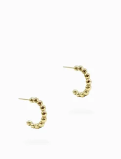 Earrings|Gold Jewellery*Zjoosh Ball Hoops Gold
