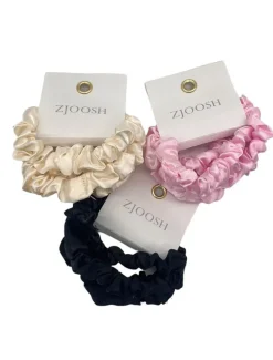 Hats & Hair Accessories*Zjoosh Mini Scrunchie Set of 4 Beige