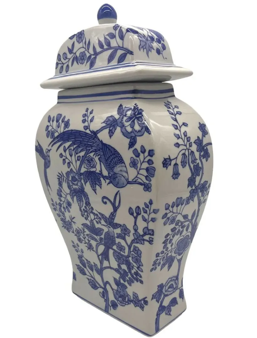 Vases & Pots|Ceramics*Zjoosh Bird Garden Temple Jar - FINAL SALE