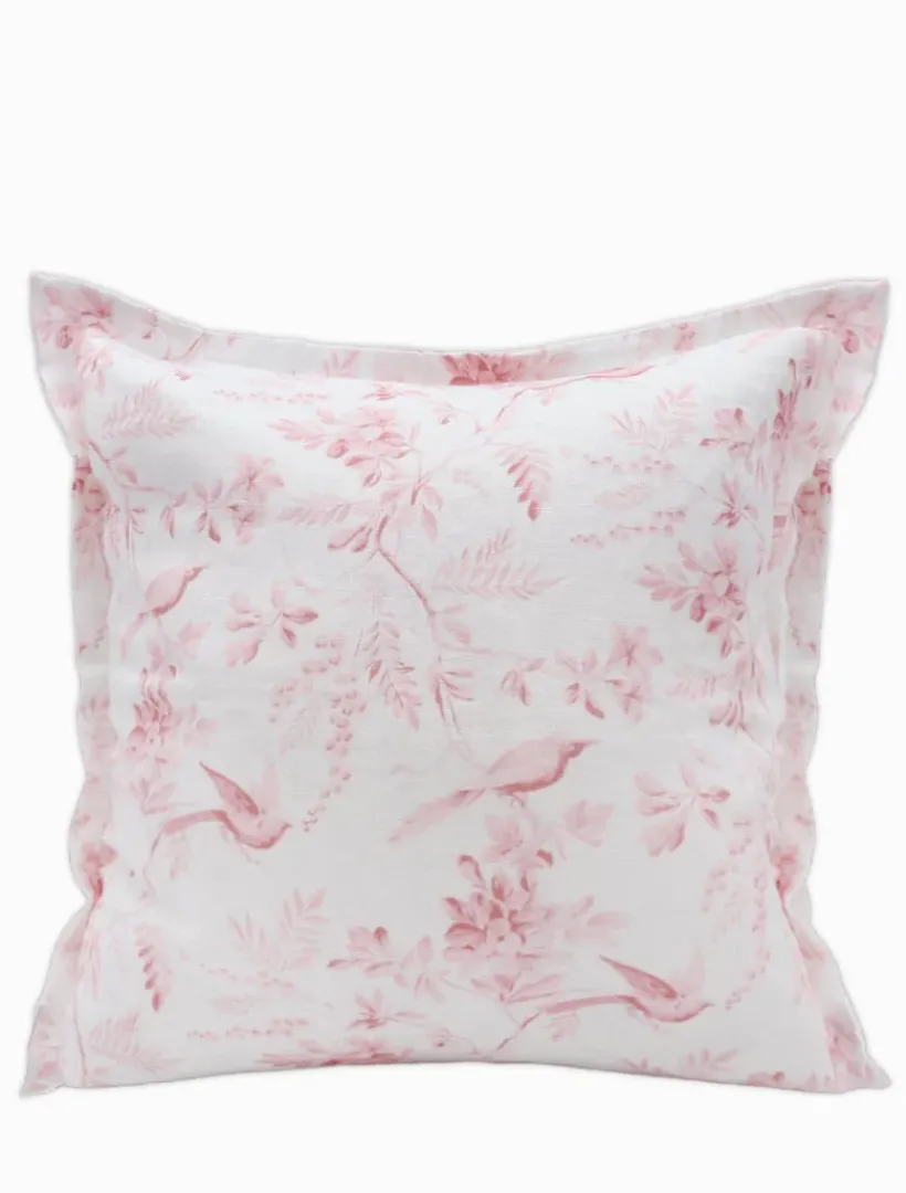 Cushions*Zjoosh Birds in Flight Linen Cushion Light Pink LightPink