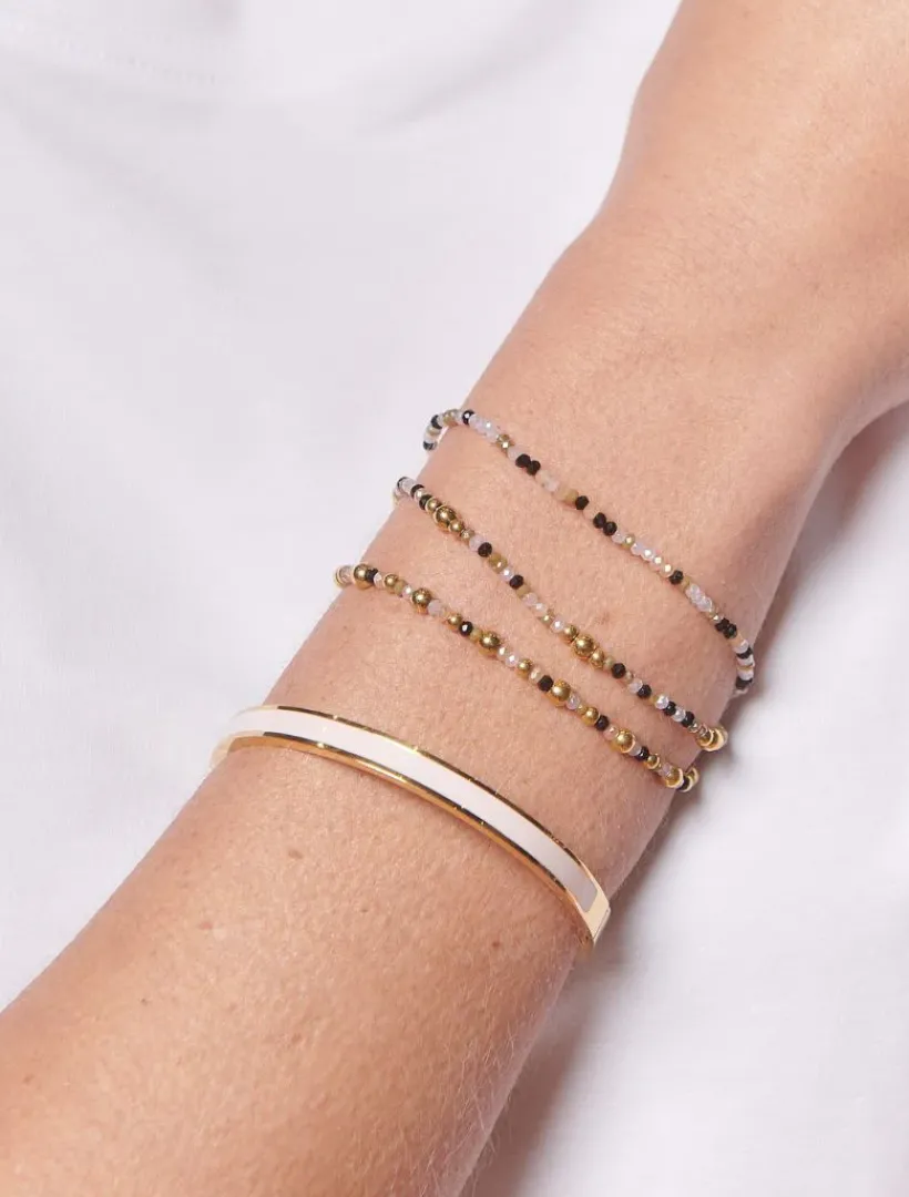 Bangles And Bracelets*Zjoosh Black and Gold Bracelet Set