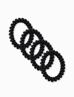 Hats & Hair Accessories*Zjoosh Spiral Hair Ties Pack of 4 Black