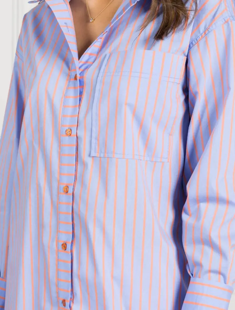 Shirts And Tops*Zjoosh Blue Tangelo Stripe Shirt - FINAL SALE