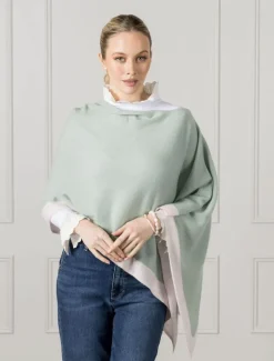 Scarves|Ponchos And Ponchettes*Zjoosh Border Ponchette Sage
