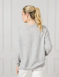 Knits And Jumpers*Zjoosh Boyfriend Cashmere Jumper Grey