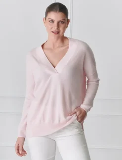 Knits And Jumpers*Zjoosh Boyfriend Cashmere Jumper Pink