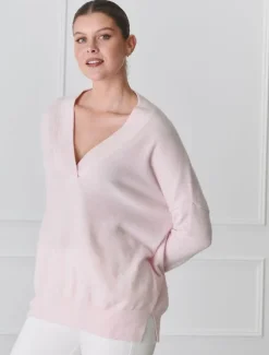 Knits And Jumpers*Zjoosh Boyfriend Cashmere Jumper Pink
