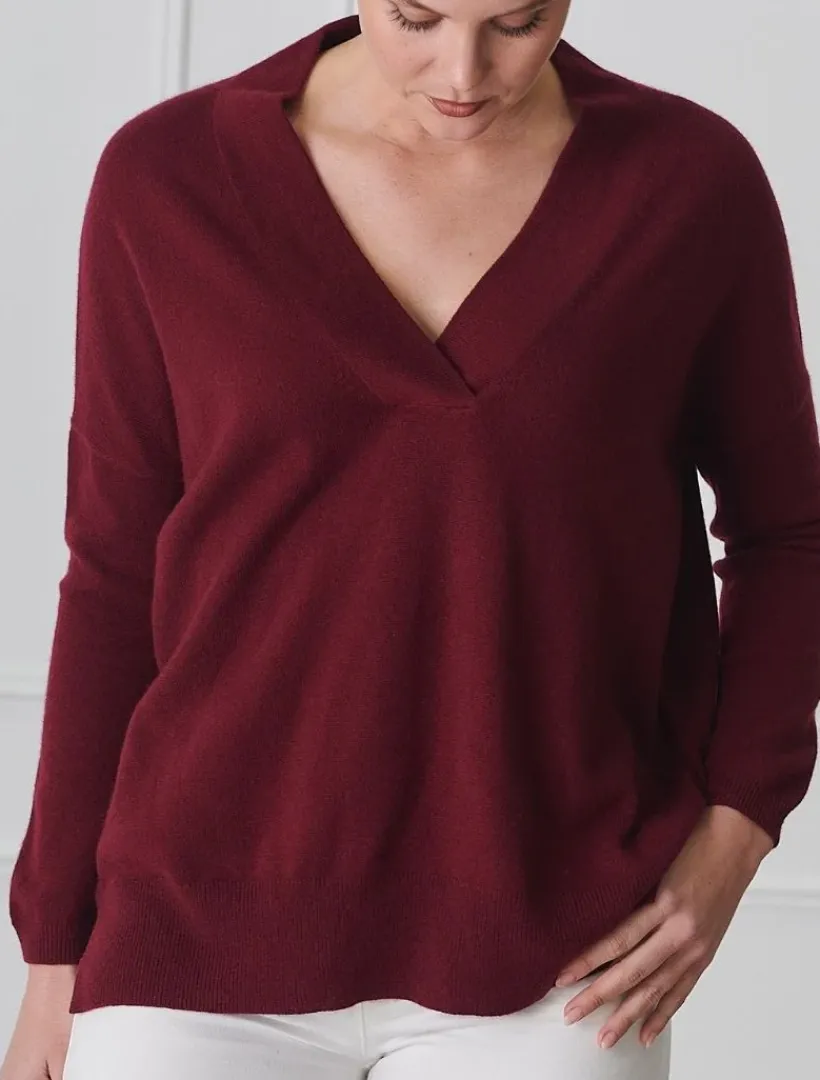 Knits And Jumpers*Zjoosh Boyfriend Cashmere Jumper Pinot