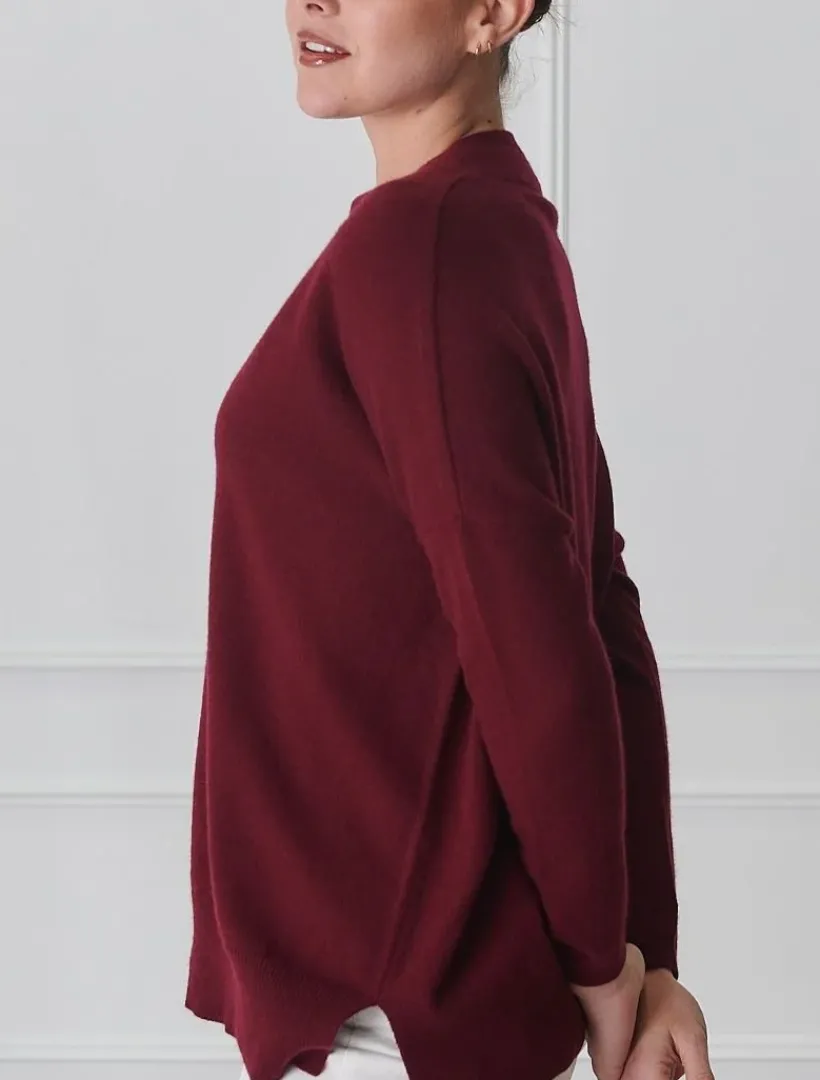 Knits And Jumpers*Zjoosh Boyfriend Cashmere Jumper Pinot