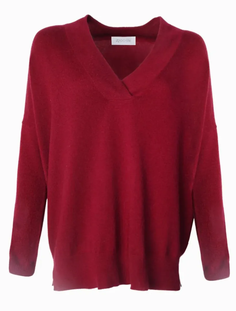 Knits And Jumpers*Zjoosh Boyfriend Cashmere Jumper Pinot