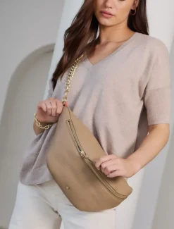 Bum Bags|Zjoosh Leather*Zjoosh Brandi Sling Bag Hazelnut