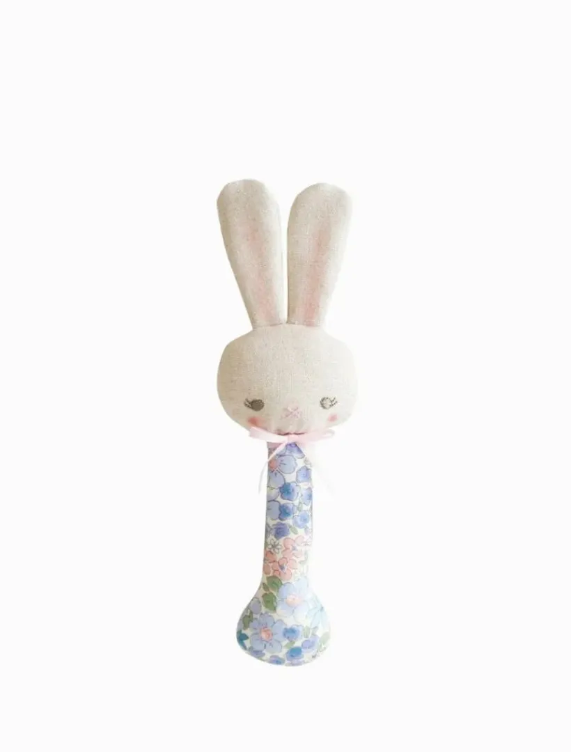 Kids*3rd Party Other Bunny Stick Rattle Liberty Blue