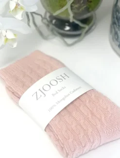 Sleep Accessories|Sleep Accessories*Zjoosh Cashmere Cable Knit Bed Socks Pink