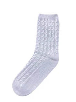 Sleep Accessories|Sleep Accessories*Zjoosh Cashmere Cable Knit Bed Socks Blue