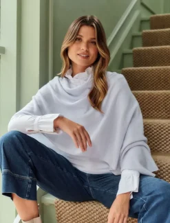 Scarves|Ponchos And Ponchettes*Zjoosh Cashmere Ponchette Pale Blue PaleBlue