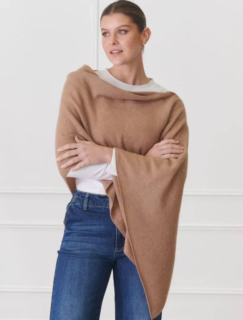 Scarves|Ponchos And Ponchettes*Zjoosh Cashmere Ponchette Tan