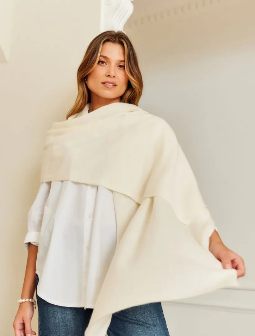 Cashmere Scarves|Scarves*Zjoosh Cashmere Scarf Cream