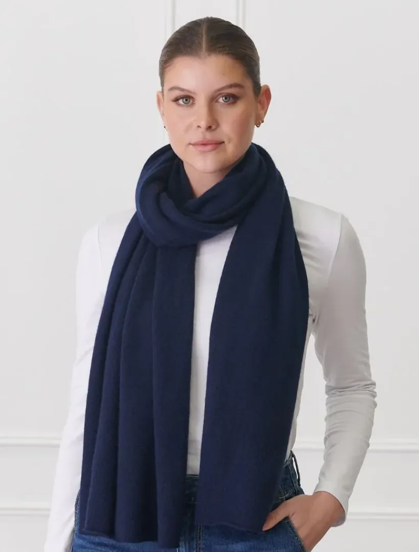 Cashmere Scarves|Scarves*Zjoosh Cashmere Scarf Navy