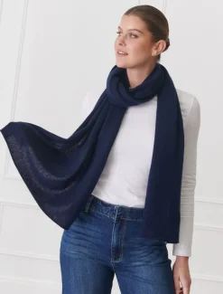Cashmere Scarves|Scarves*Zjoosh Cashmere Scarf Navy