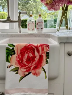 Towels*Zjoosh CC Botanical Tea Towel Peonies