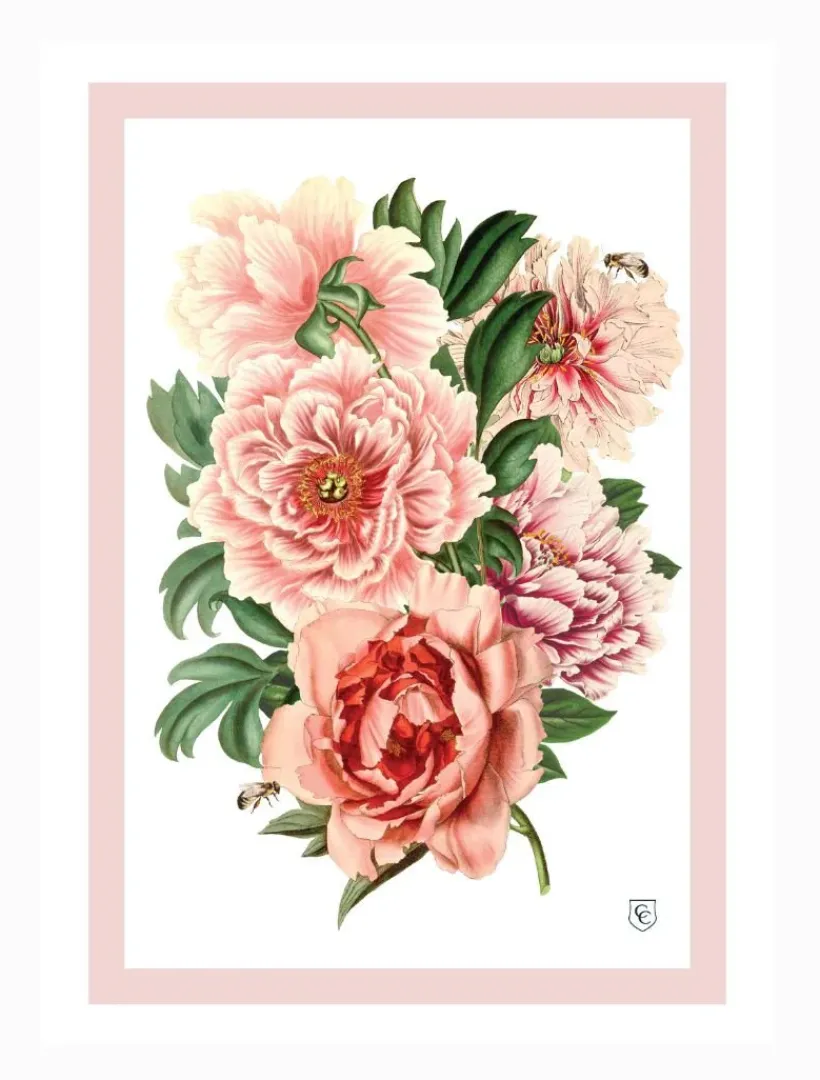 Towels*Zjoosh CC Botanical Tea Towel Peonies