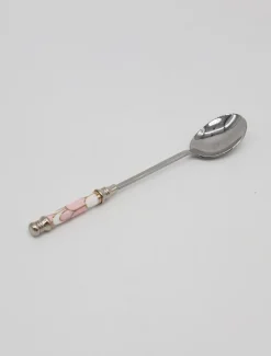 Cutlery & Servers*3rd Party Other Ceramic Pink Arch Tile Pattern Spoon Silver