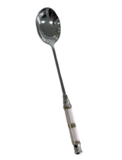 Cutlery & Servers*3rd Party Other Ceramic Pink Stripe Pattern Spoon Silver