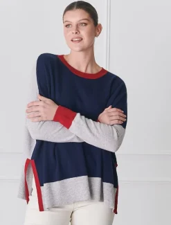 Knits And Jumpers*Zjoosh Chloe Cashmere Knit Navy