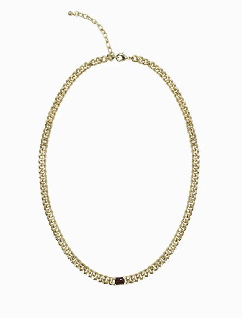 Necklaces|Gold Jewellery*Zjoosh Chocolate Crystal Necklace Gold