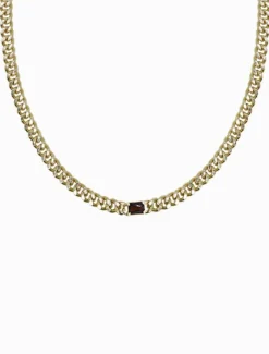 Necklaces|Gold Jewellery*Zjoosh Chocolate Crystal Necklace Gold