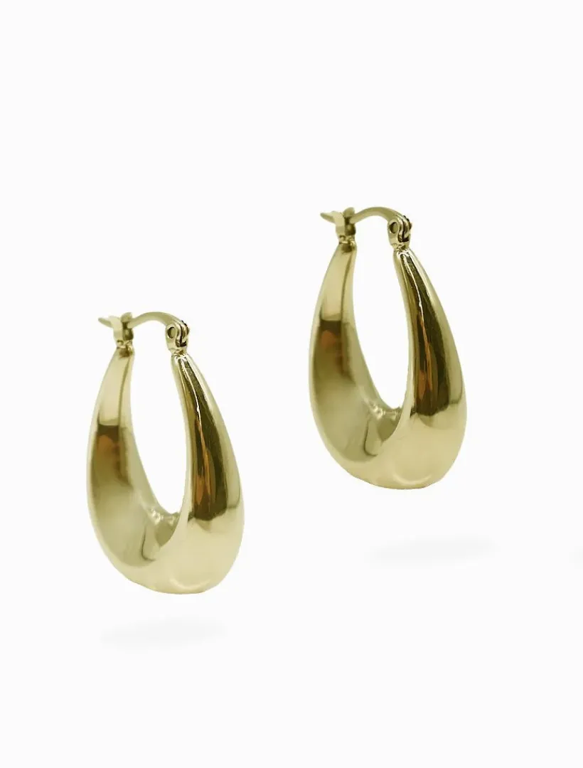 Earrings|Gold Jewellery*Zjoosh Chunky Tear Drops Gold