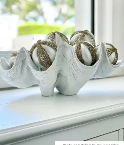 Home Ornaments*3rd Party Other Clam Shell Décor 40cm White