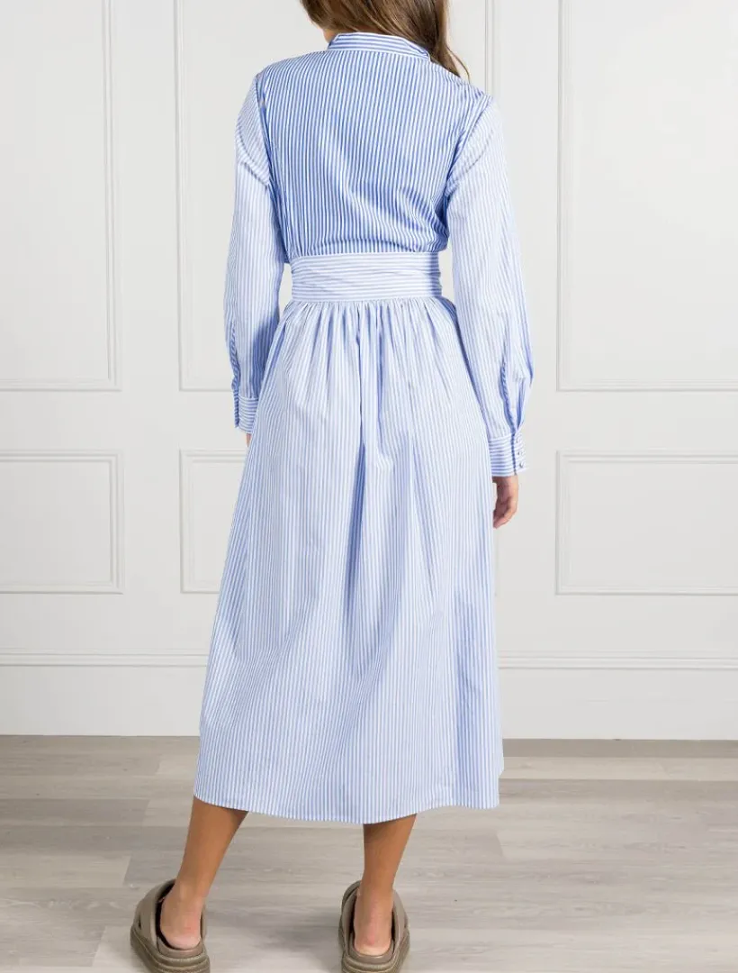 Dresses*Zjoosh Classic Stripe Tea Rose Dress - FINAL SALE Blue
