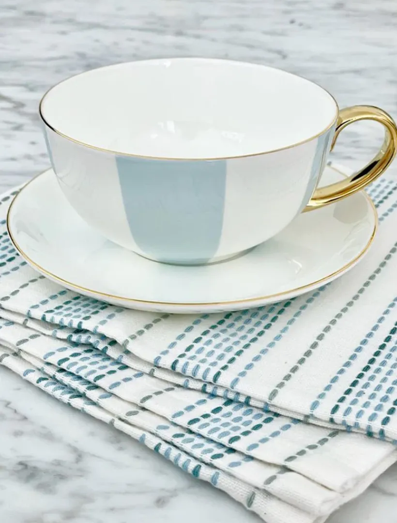 Tea Cups & Mugs*Zjoosh Classic Striped Tea Cup 300ML Blue
