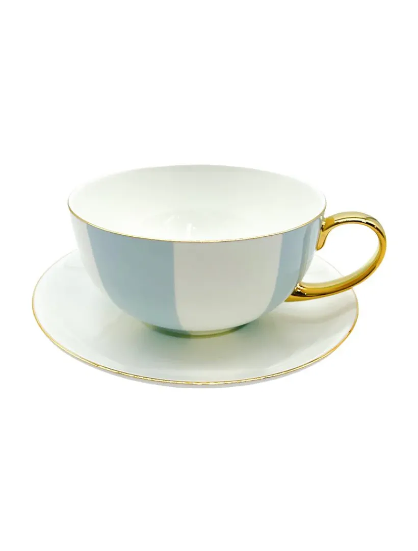 Tea Cups & Mugs*Zjoosh Classic Striped Tea Cup 300ML Blue