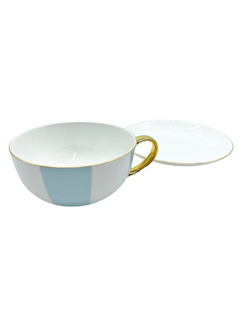 Tea Cups & Mugs*Zjoosh Classic Striped Tea Cup 300ML Blue