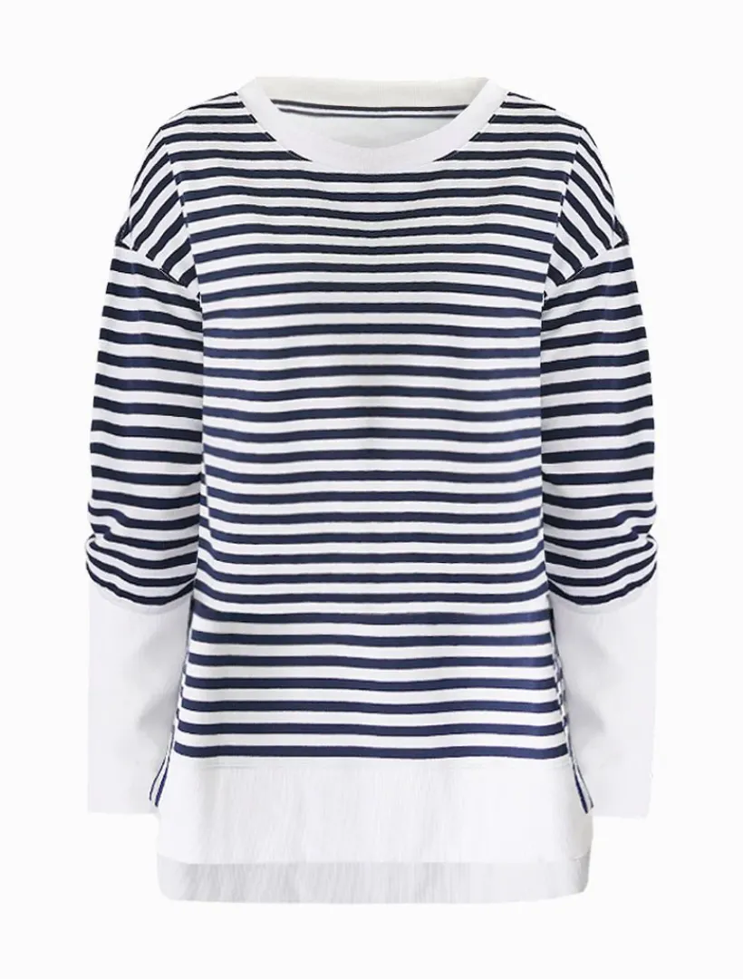 Loungewear|Knits And Jumpers*Zjoosh Claudia Striped Sweatshirt Indigo
