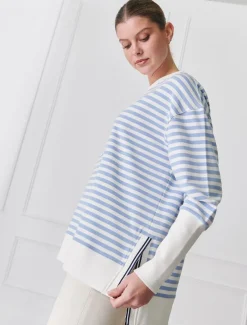 Knits And Jumpers|Shirts And Tops*Zjoosh Claudia Striped Sweatshirt Blue
